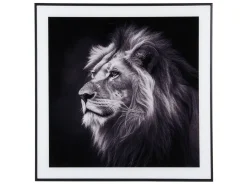 Hot Present time - Photo art Lion glass black & white