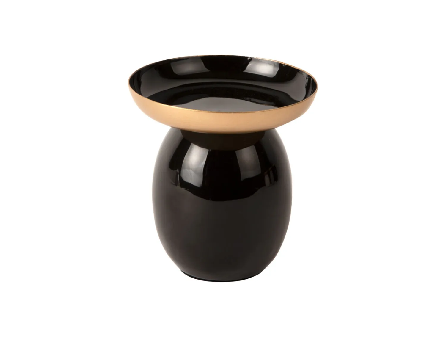 Discount Present time - Pillar candle holder Mila small iron enamel black