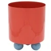 Online Present time - Plant pot Double Funky small bright red w. air blue