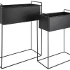 Discount Present time - Plant pot set Essence straight iron black