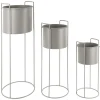 New Present time - Plant pot set Essence round iron warm grey