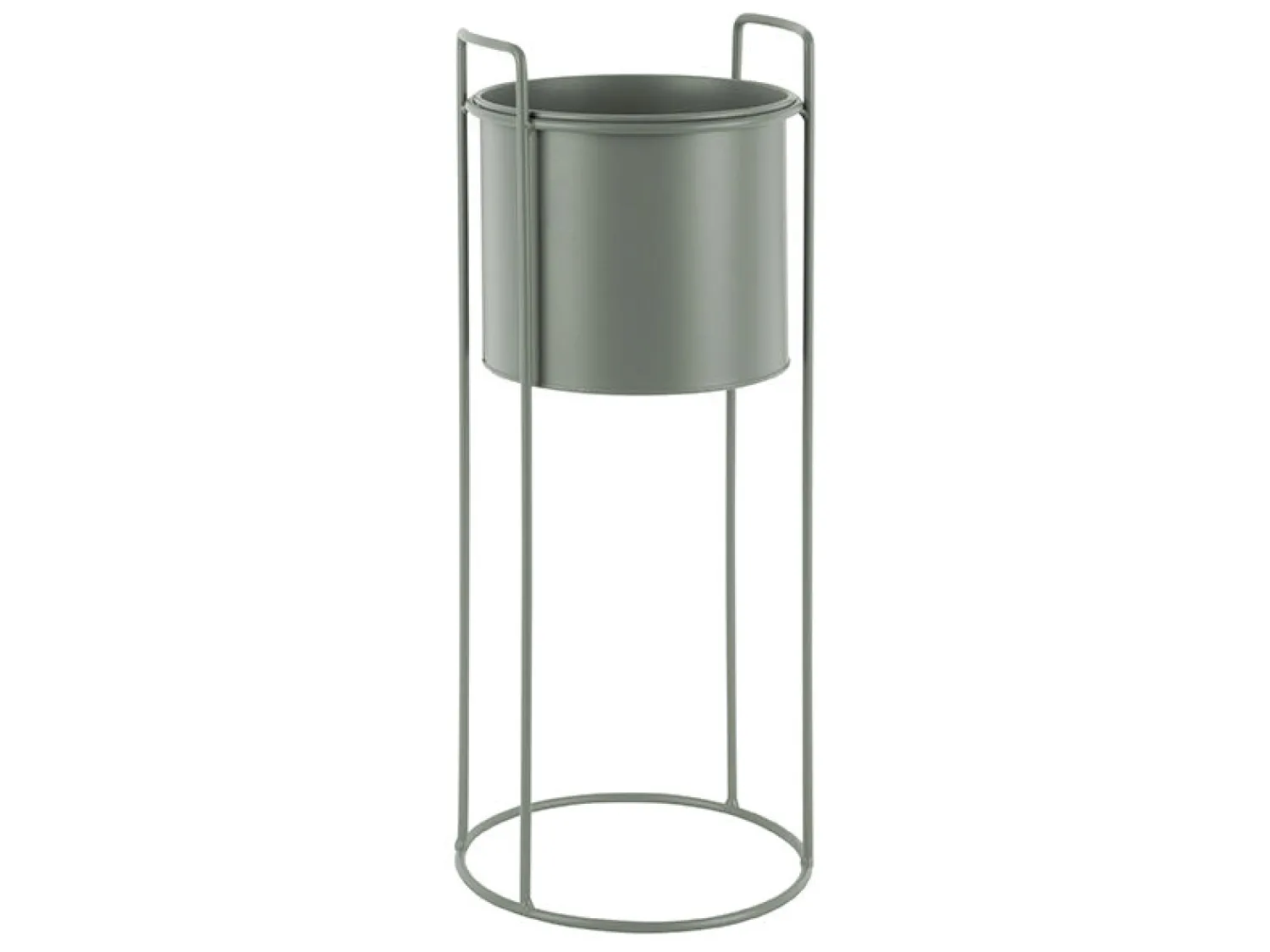 Present time - Plant pot set Essence round iron jungle green