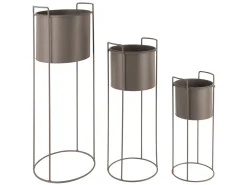 Discount Present time - Plant pot set Essence round iron moss green