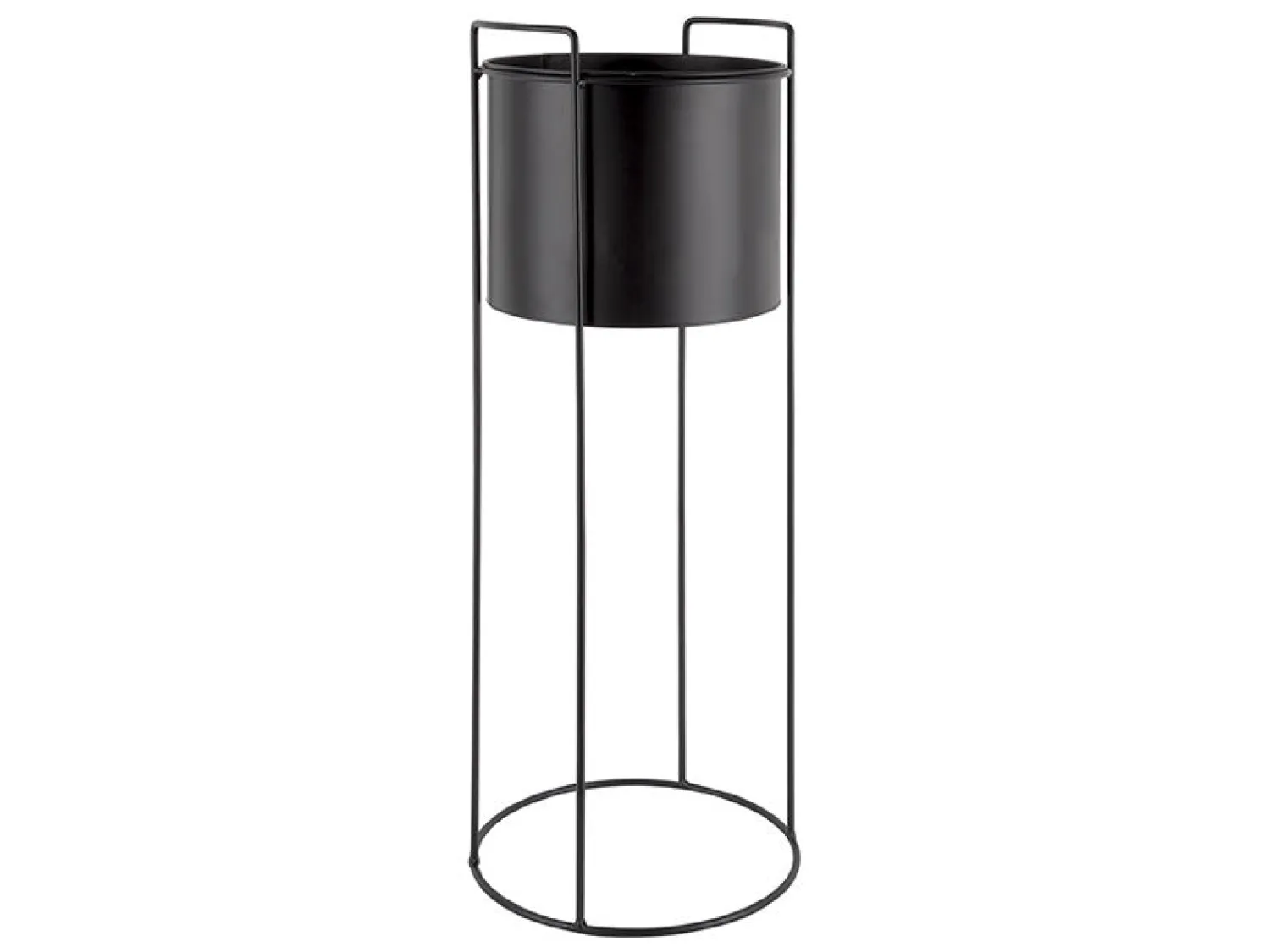 Outlet Present time - Plant pot set Essence round iron black