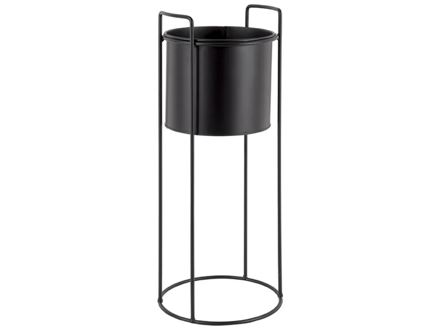 Outlet Present time - Plant pot set Essence round iron black