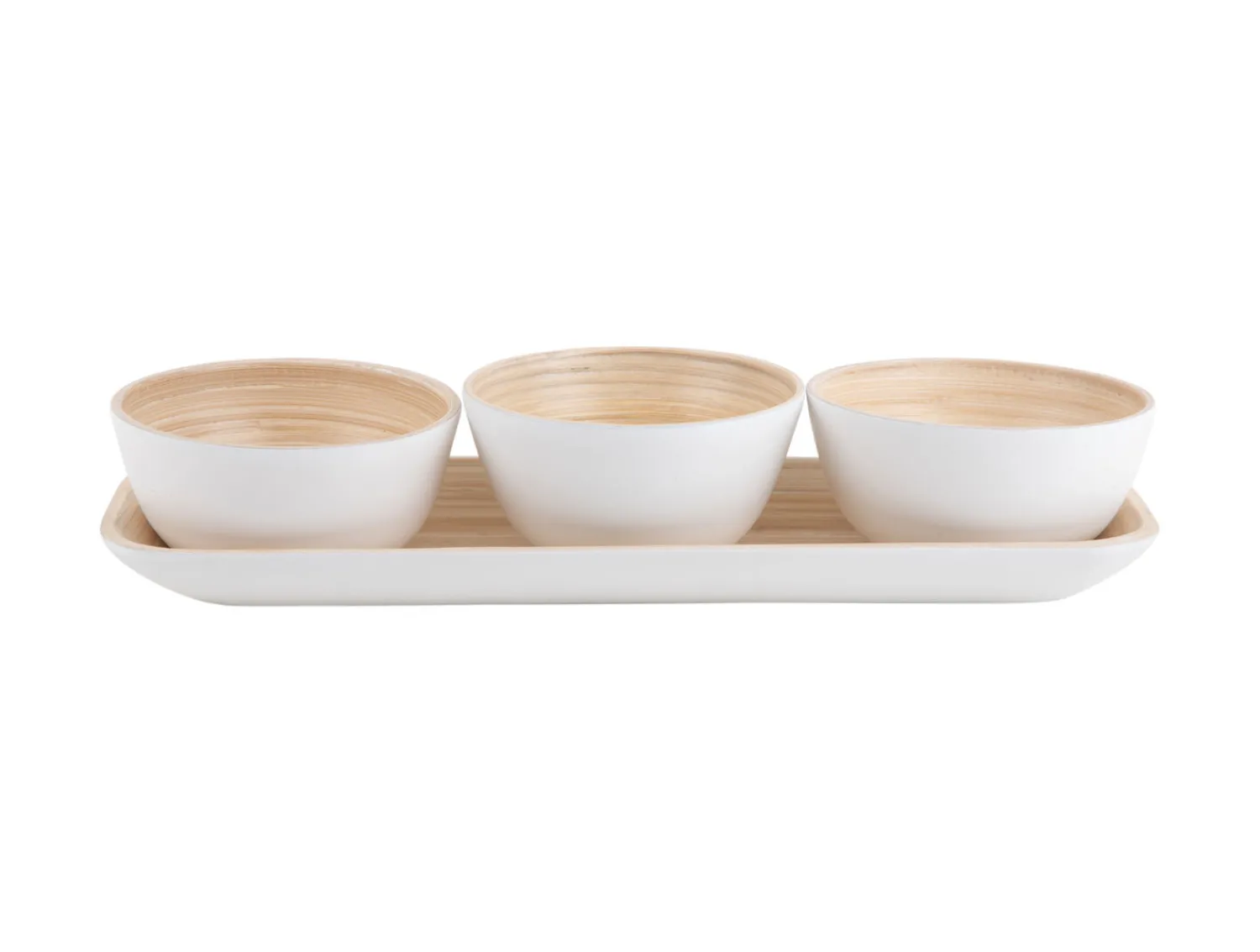 Discount Present time - Snack set Puro bamboo white