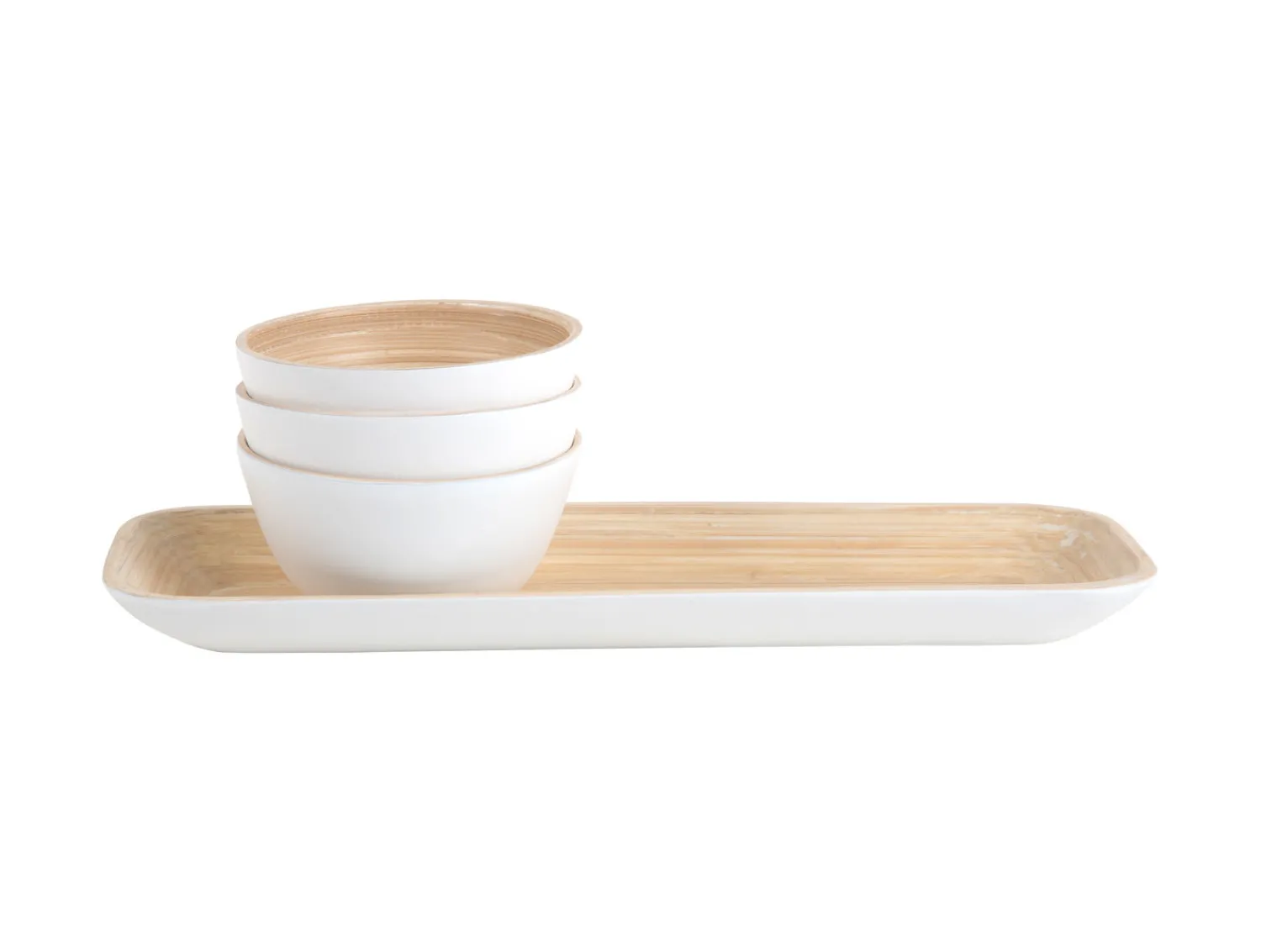 Discount Present time - Snack set Puro bamboo white