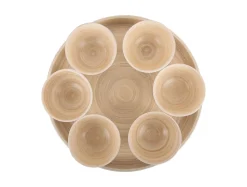 Hot Present time - Snack tray Puro round bamboo natural
