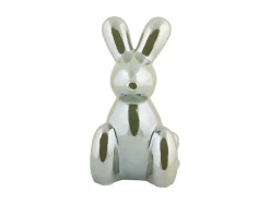 Present time - Statue Balloon Bunny large ceramic jungle green plated