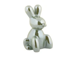Discount Present time - Statue Balloon Bunny ceramic jungle green plated