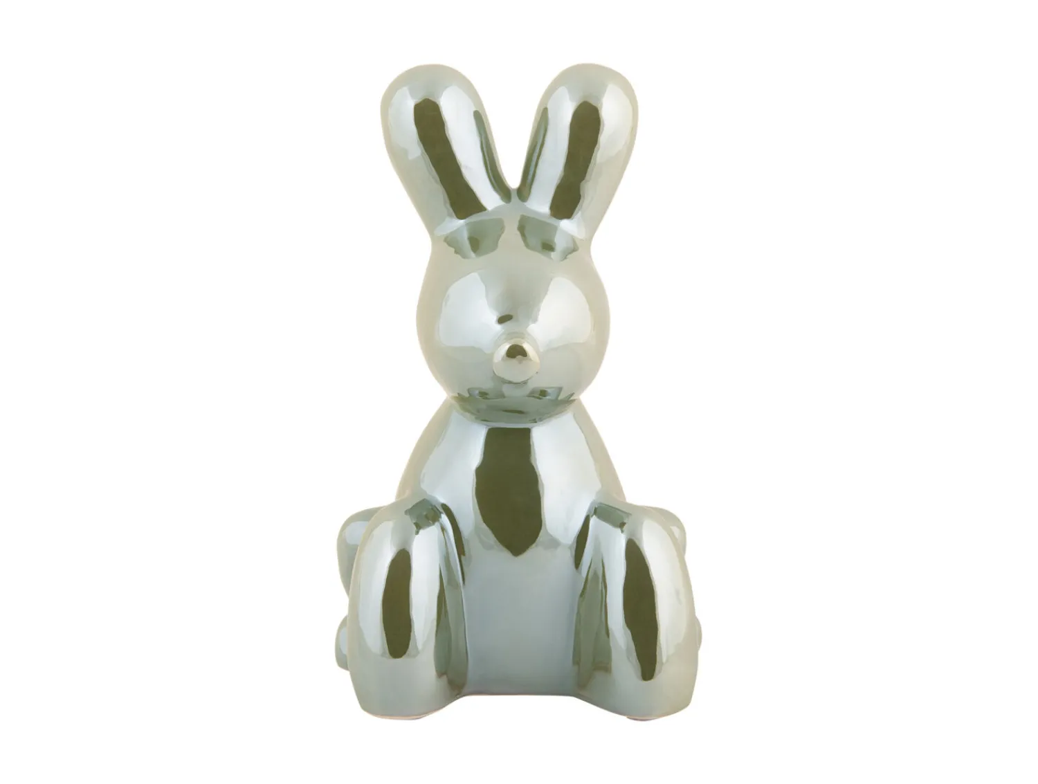 Discount Present time - Statue Balloon Bunny ceramic jungle green plated