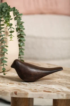 Online Present time - Statue Bird mango wood walnut lacquered