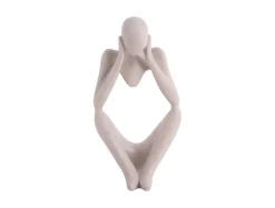 Hot Present time - Statue Dreaming polyresin light grey