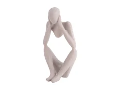 Hot Present time - Statue Dreaming polyresin light grey
