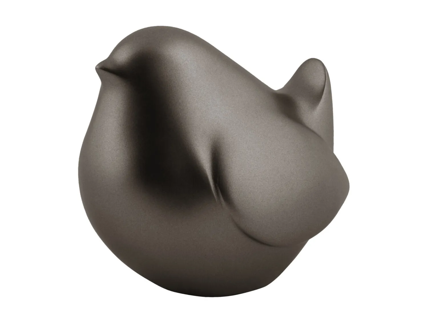 New Present time - Statue Fat bird metallic dark grey