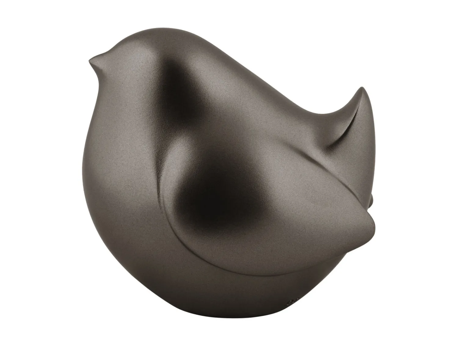 New Present time - Statue Fat bird metallic dark grey
