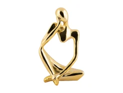 Present time - Statue Imagine polyresin gold plated