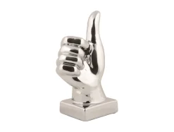 Present time - Statue Okay ceramic chrome plated