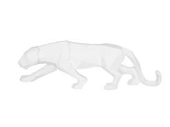 Best Present time - Statue Origami Panther polyresin matt white