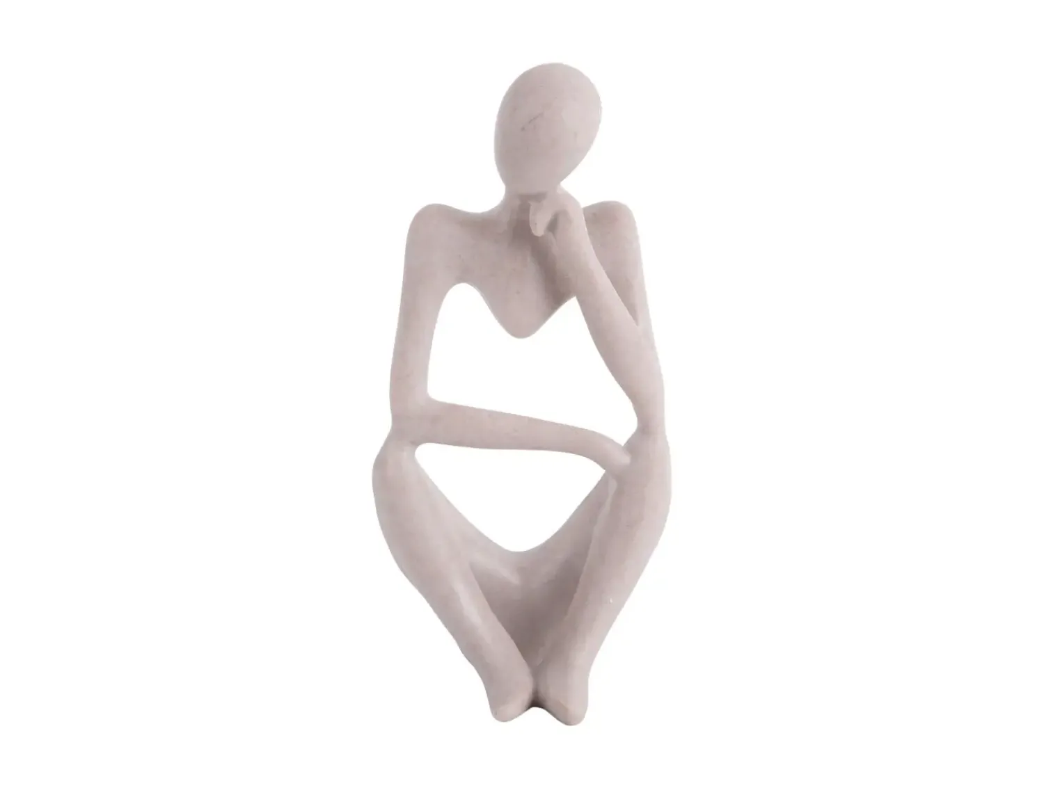 Outlet Present time - Statue Wondering polyresin light grey