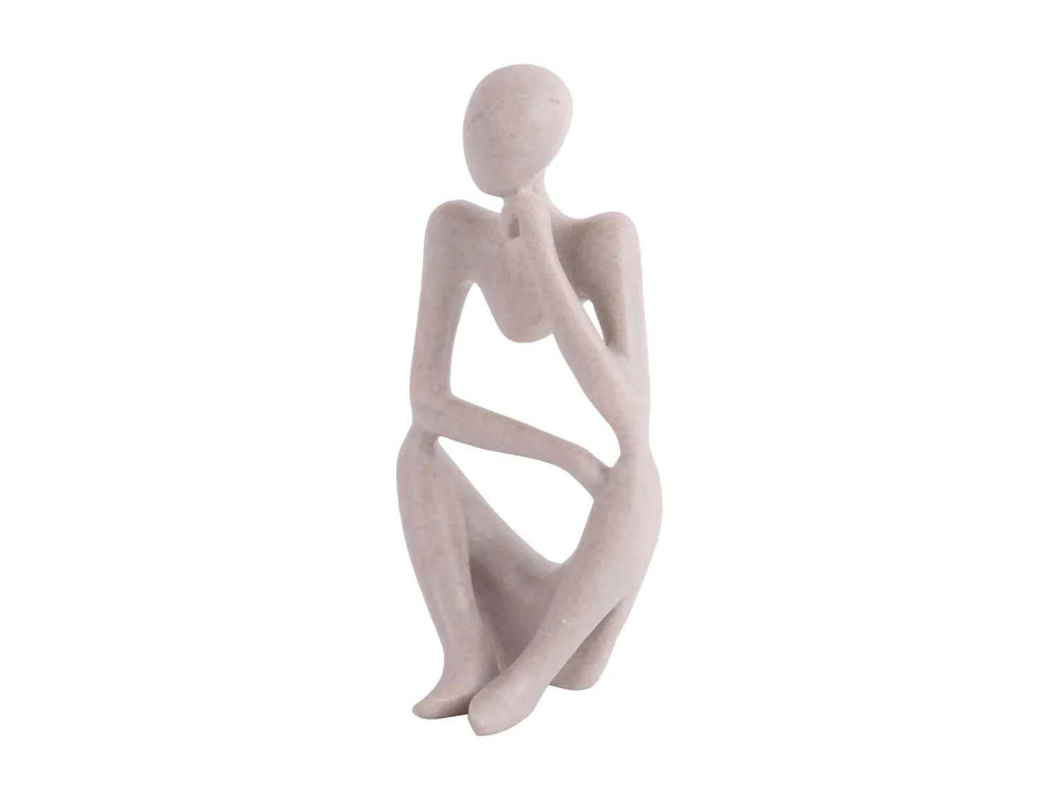 Outlet Present time - Statue Wondering polyresin light grey