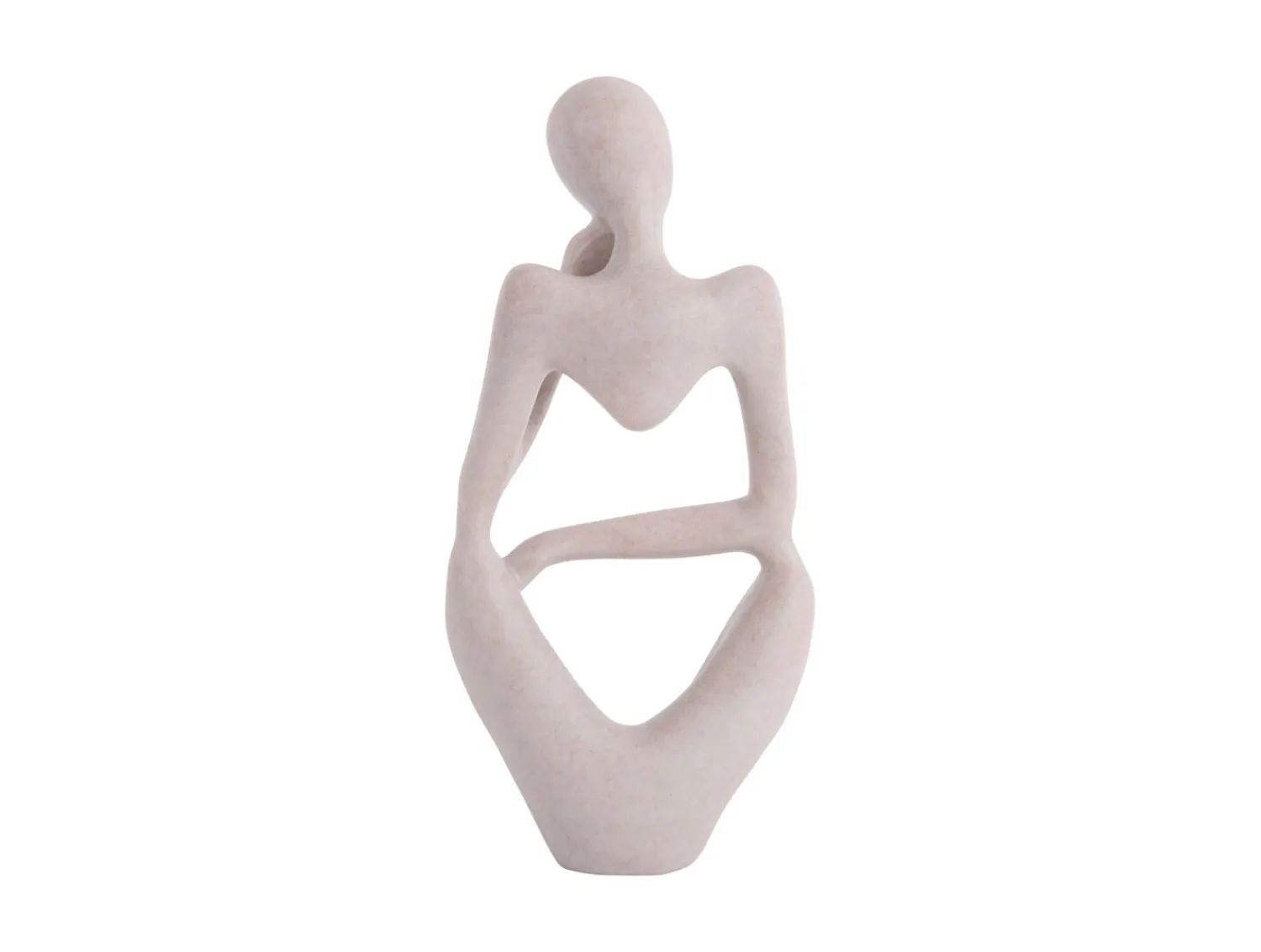 Outlet Present time - Statue Wondering polyresin light grey