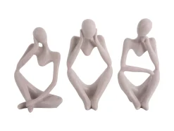 Outlet Present time - Statue Wondering polyresin light grey