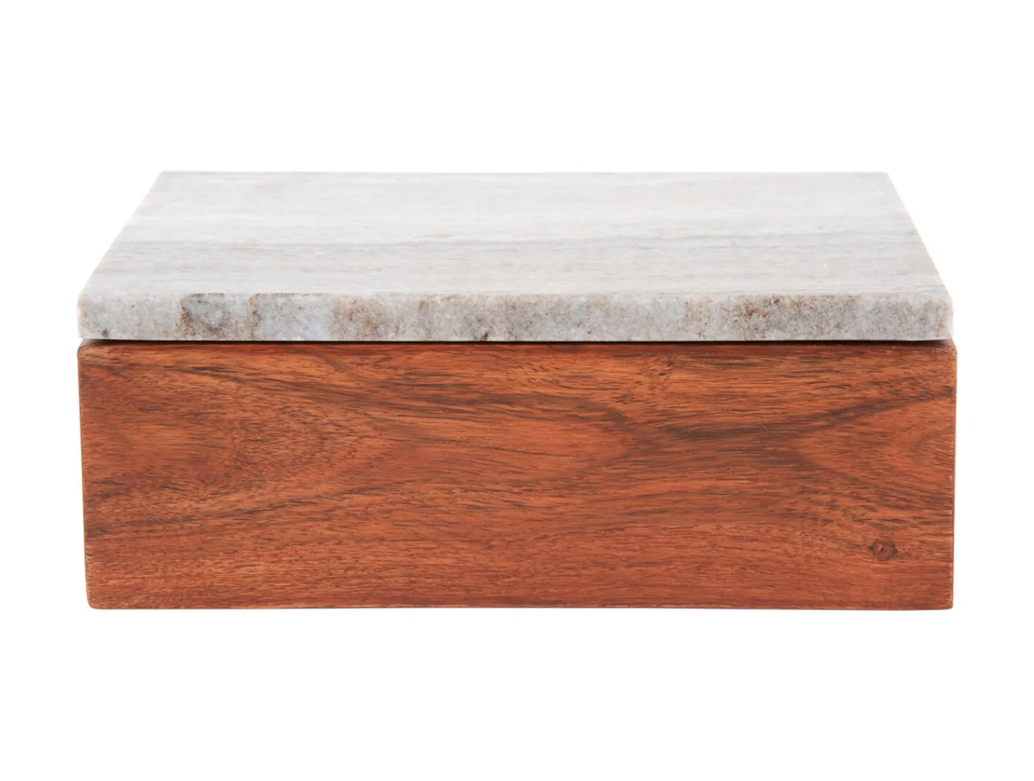 Outlet Present time - Storage box Acacia large brown marble lid