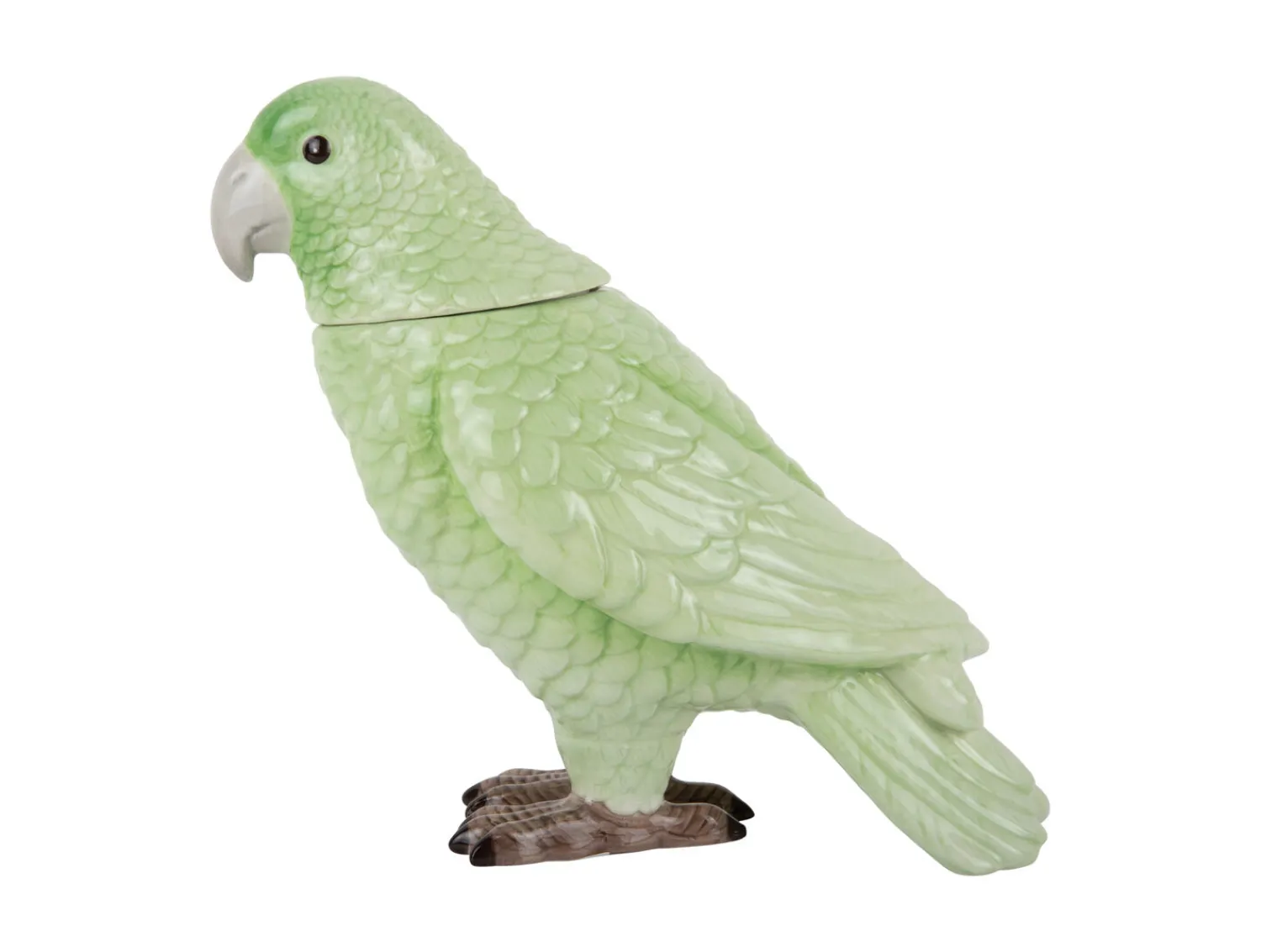 New Present time - Storage jar Bird soft green