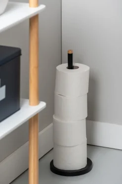 Online Present time - Toilet roll holder Bamboo Accent black