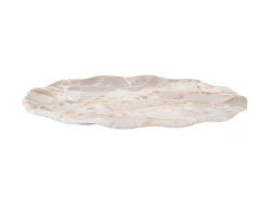 Discount Present time - Tray Waved oval large marble brown
