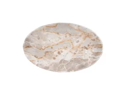 Discount Present time - Tray Waved oval large marble brown