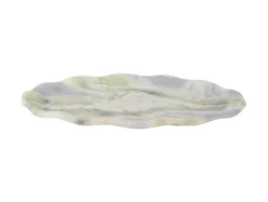 Discount Present time - Tray Waved oval large marble himalayan green