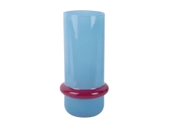 Present time - Vase Animado Anillo large soft blue w. bright pink