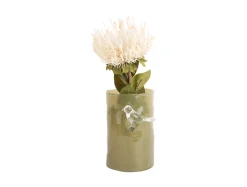 Best Present time - Vase Bird On Branch small army green