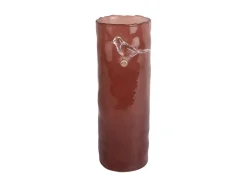 Sale Present time - Vase Bird On Branch large red ochre