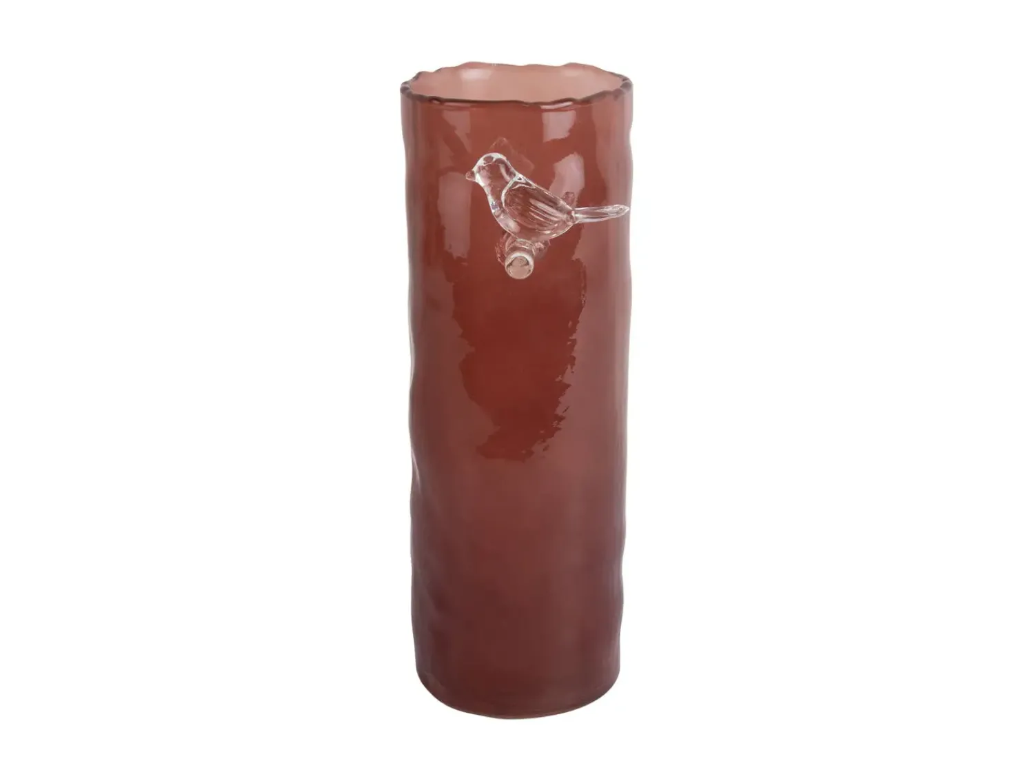 Sale Present time - Vase Bird On Branch large red ochre