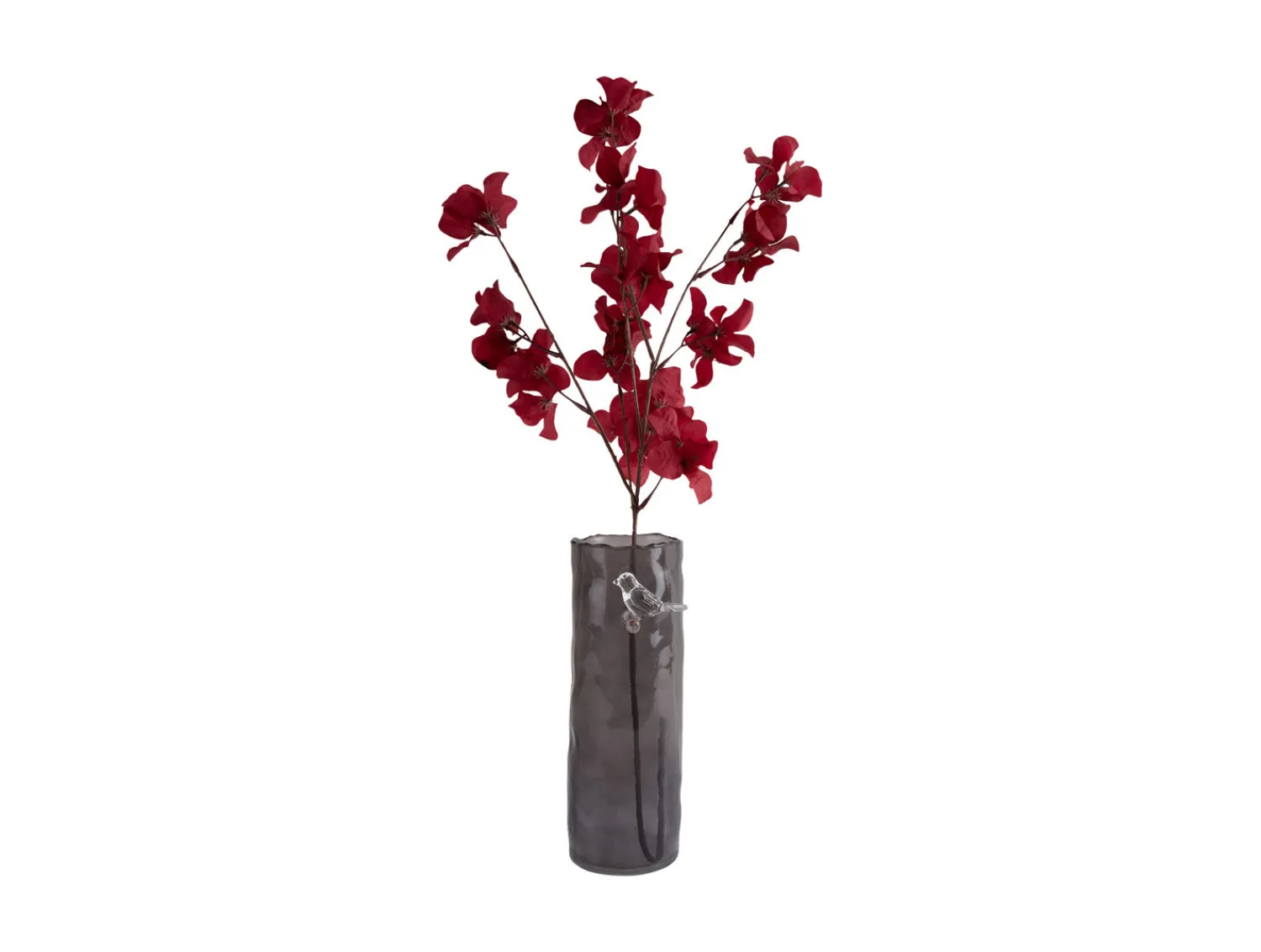 New Present time - Vase Bird On Branch large dark grey