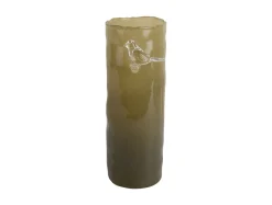 Best Present time - Vase Bird On Branch large army green