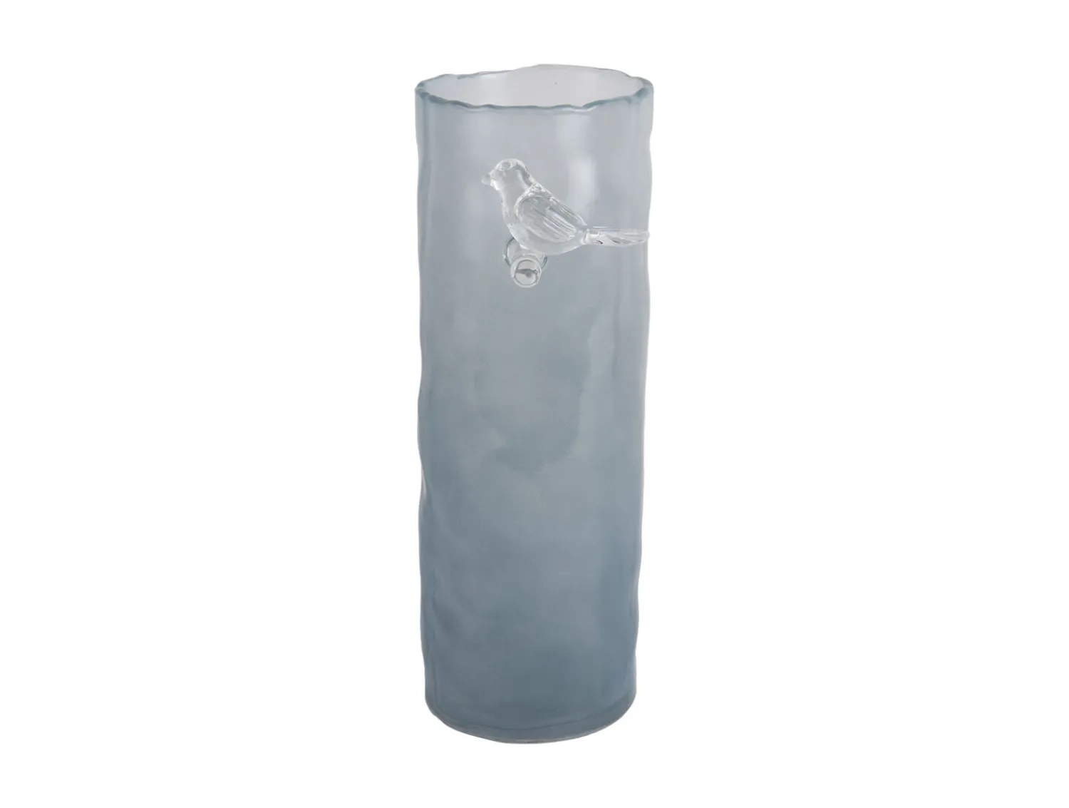 Outlet Present time - Vase Bird On Branch large misty blue