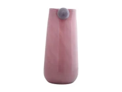 Sale Present time - Vase Bolita glass large soft pink w. soft purple