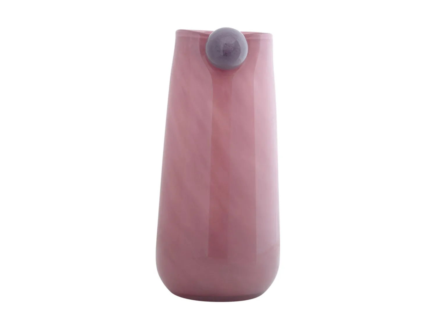 Sale Present time - Vase Bolita glass large soft pink w. soft purple