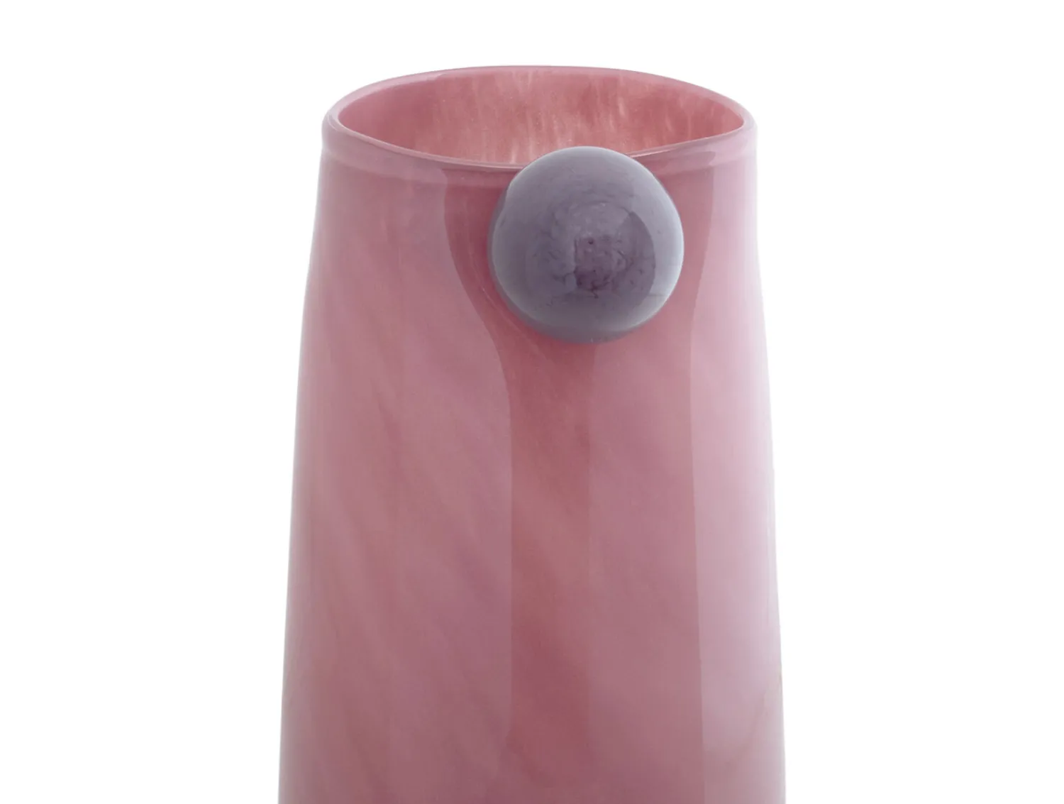 Sale Present time - Vase Bolita glass large soft pink w. soft purple