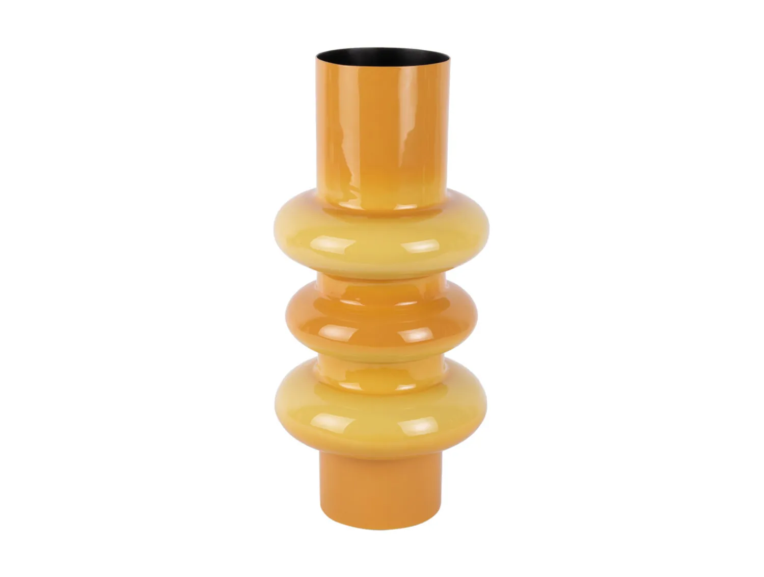 Discount Present time - Vase Grato medium ochre yellow w. soft yellow