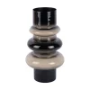 New Present time - Vase Grato small black w. warm grey