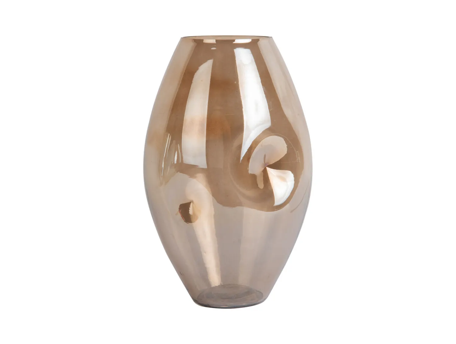 Clearance Present time - Vase Luster organic shiny chocolate brown