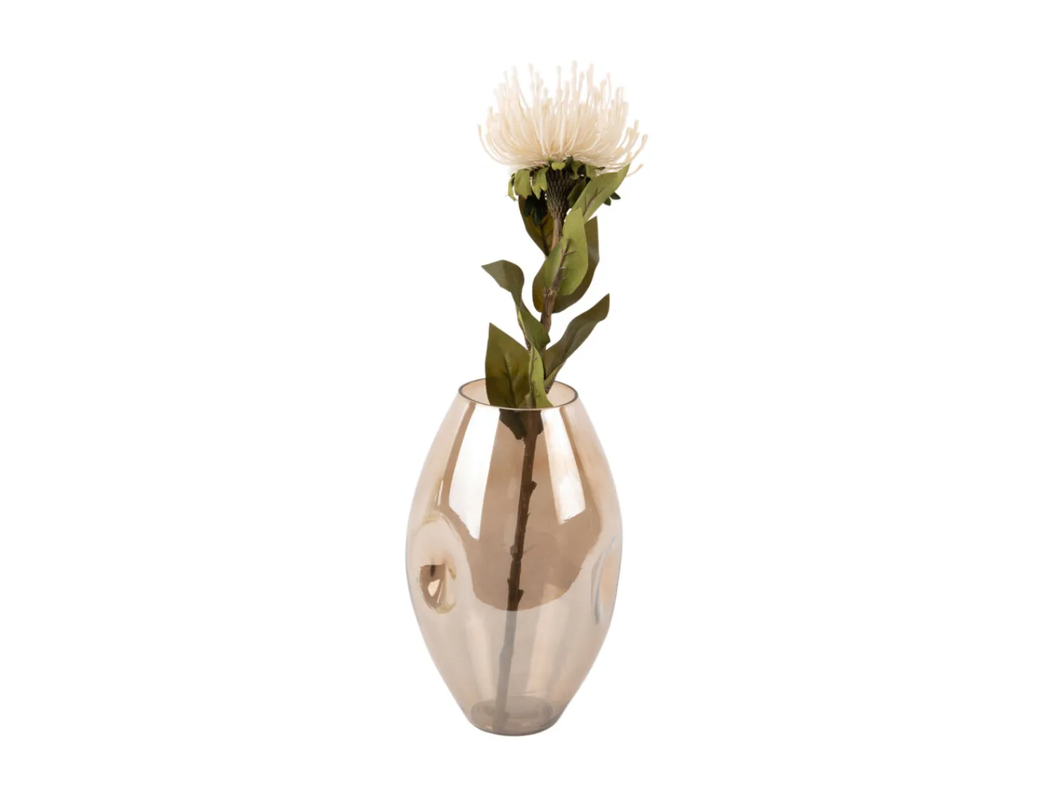 Clearance Present time - Vase Luster organic shiny chocolate brown