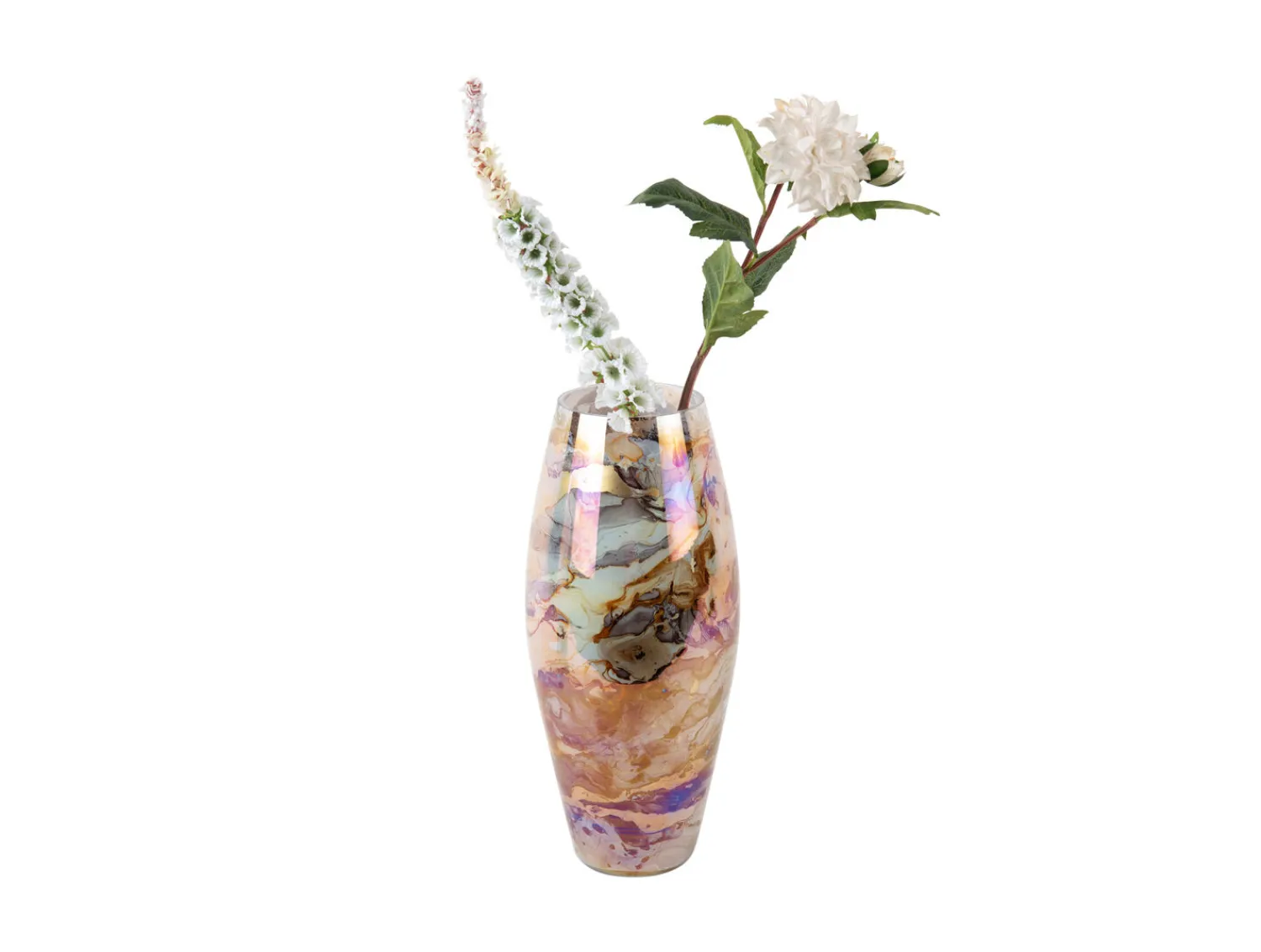 Clearance Present time - Vase Melange cone pearly chocolate brown