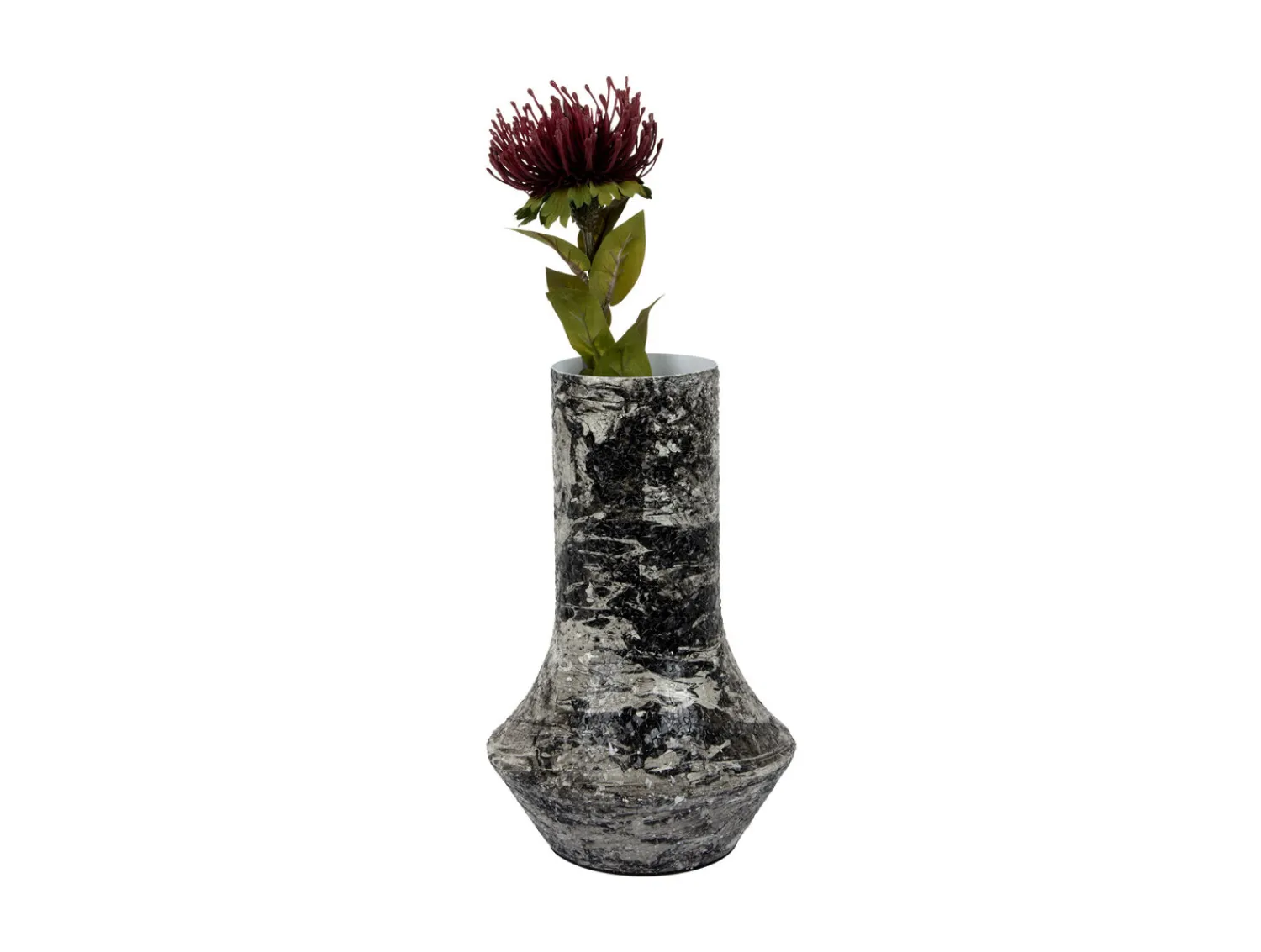 Outlet Present time - Vase Mosaic Marble white
