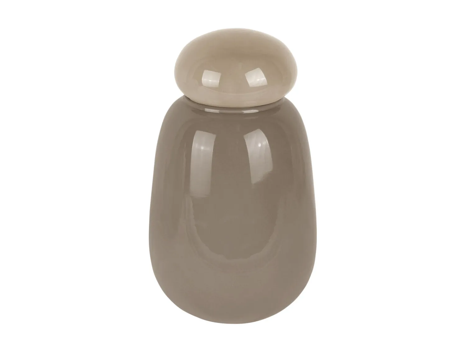 Hot Present time - Vase Nuevo Dulce dark grey w. warm grey lid